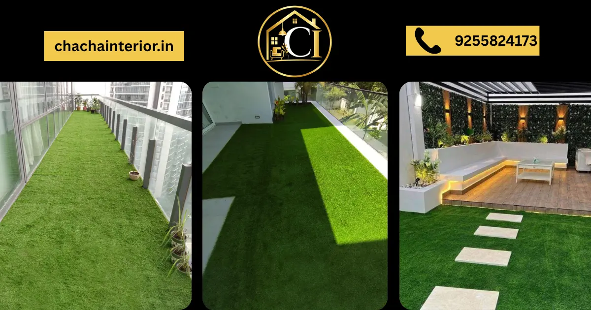 Balcony artificial grass decoration in Ambala