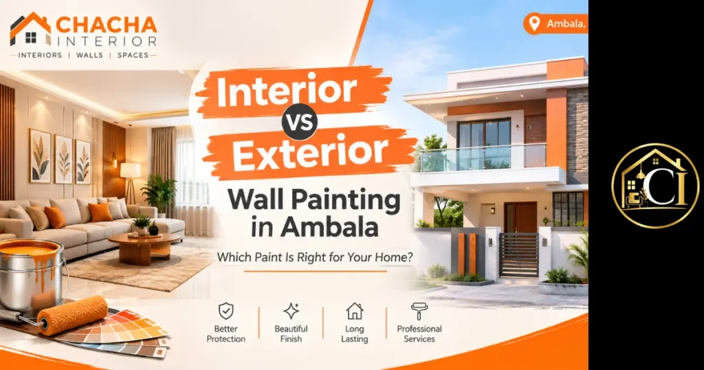 Interior vs Exterior Wall Painting in Ambala