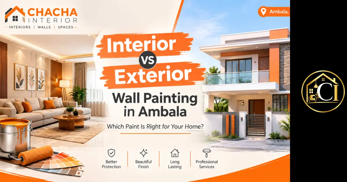 Interior vs Exterior Wall Painting in Ambala